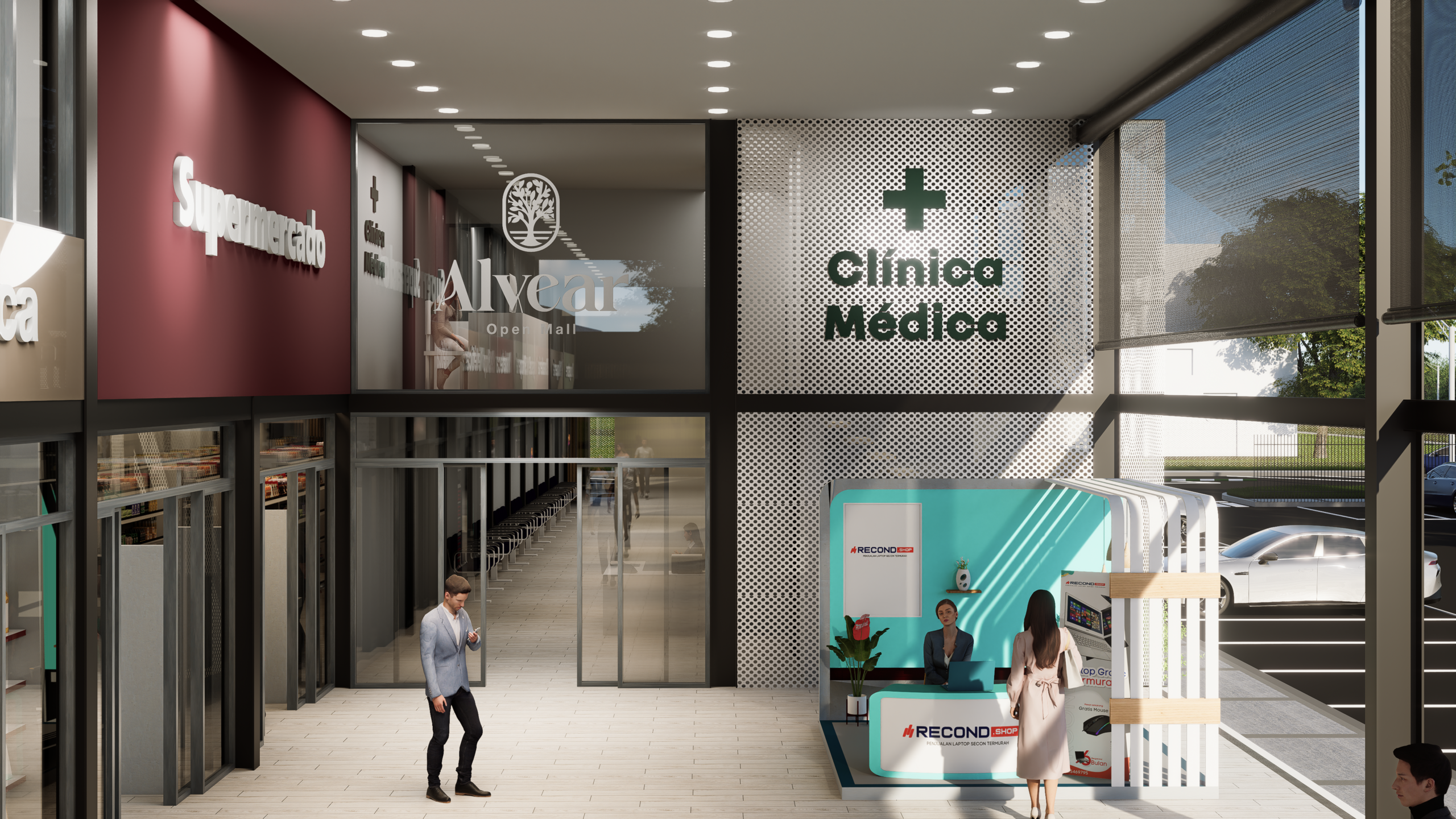 10. Fachada Clinica y Supermercado